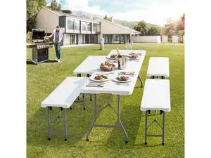 4 feet Plastic Folding Bench,Portable in/Outdoor Picnic Party Camping Dining Seat, Garden Soccer Multipurpose Entertaining Activities, Smooth HDPE Tabletop (2, White, 4ft) 4 feet Plastic Folding Bench,Portable in/Outdoor Picnic Party Camping Dining Seat, Garden Soccer Multipurpose Entertaining Activities, Smooth HDPE Tabletop (2, White, 4ft)