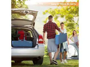 4 Ft Camping Picnic Table Set with 4 Seats with Umbrella Hole Folding Lightweight Suitcase Card Table-220 Lbs Support Aluminum Frame, Plastic RV Tabletop for Barbecue,Travel,Outing,Gathering 4 Ft Camping Picnic Table Set with 4 Seats with Umbrella Hole Folding Lightweight Suitcase Card Table-220 Lbs Support Aluminum Frame, Plastic RV Tabletop for Barbecue,Travel,Outing,Gathering