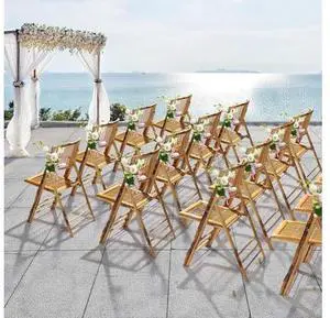 Bamboo Folding Chair, Foldable Dining Wood Chairs Comfortable Seat for Outdoor & Indoor, Patio, Porch, Wedding, Party, Event,Brown (1 Pack) Bamboo Folding Chair, Foldable Dining Wood Chairs Comfortable Seat for Outdoor & Indoor, Patio, Porch, Wedding, Party, Event,Brown (1 Pack)