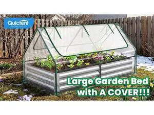Quictent 4x3x2ft Galvanized Raised Garden Bed with Cover Metal Planter Box Kit, w/ 2 Large Screen Windows Mini Greenhouse 20pcs T Tags 1 Pair of Gloves Included Outdoor Growing Vegetables (Green) Quictent 4x3x2ft Galvanized Raised Garden Bed with Cover Metal Planter Box Kit, w/ 2 Large Screen Windows Mini Greenhouse 20pcs T Tags 1 Pair of Gloves Included Outdoor Growing Vegetables (Green)