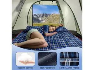 ShinHye Double Sleeping Bag for Adults with 2 Pillows, Camping Sleeping Bags Flannel Cotton 2 Person Sleeping Bags XXL Queen Size Sleeping Bag for Cold Weather ShinHye Double Sleeping Bag for Adults with 2 Pillows, Camping Sleeping Bags Flannel Cotton 2 Person Sleeping Bags XXL Queen Size Sleeping Bag for Cold Weather