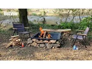 OutVue 36 inch Square Fire Pit Ring, Heavy Duty Firepit Ring, DIY Campfire Insert Above or In-Ground, for Outdoor, Camping, and Bonfires OutVue 36 inch Square Fire Pit Ring, Heavy Duty Firepit Ring, DIY Campfire Insert Above or In-Ground, for Outdoor, Camping, and Bonfires