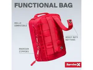 SurviveX Small First Aid Kit for Car, Travel & Home - Emergency Kit for Hiking, Camping, Backpacking and Outdoors - Includes Zip Stitch Wound Closure Strips SurviveX Small First Aid Kit for Car, Travel & Home - Emergency Kit for Hiking, Camping, Backpacking and Outdoors - Includes Zip Stitch Wound Closure Strips