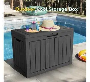 PatioZen 45 Gallon Package Delivery Boxes for Outside, Lokable Secure Resin Package Delivery Box with Lid, Weatherproof and Anti-Theft Storage for Outdoor Front Door, Porch, Curbside, House (Black) PatioZen 45 Gallon Package Delivery Boxes for Outside, Lokable Secure Resin Package Delivery Box with Lid, Weatherproof and Anti-Theft Storage for Outdoor Front Door, Porch, Curbside, House (Black)