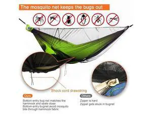 Onewind Camping Hammock with Mosquito Net for Youth Travel Hiking Backpacking Backyard Outside Patio Onewind Camping Hammock with Mosquito Net for Youth Travel Hiking Backpacking Backyard Outside Patio