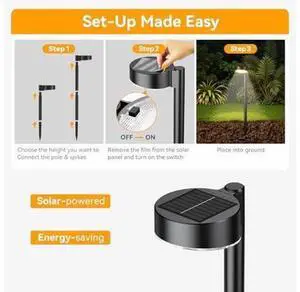 Ahaorigin 12 Pack Solar Pathway Lights Outdoor, 12 Brighter LED Solar Lights Outdoor Waterproof, Up to 12 Hrs Modern Solar Powered Path Light for Yard Garden Walkway Driveway Ahaorigin 12 Pack Solar Pathway Lights Outdoor, 12 Brighter LED Solar Lights Outdoor Waterproof, Up to 12 Hrs Modern Solar Powered Path Light for Yard Garden Walkway Driveway