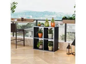 4 Cube Storage Organizer, Metal Cubby Storage Organizer with Open Shelf, Cube Bookshelf for Organiza 4 Cube Storage Organizer, Metal Cubby Storage Organizer with Open Shelf, Cube Bookshelf for Organiza