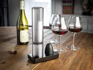 Peugeot Elis Touch Rechargeable Electric Corkscrew With Foil Cutter, Stainless Steel Peugeot Elis Touch Rechargeable Electric Corkscrew With Foil Cutter, Stainless Steel