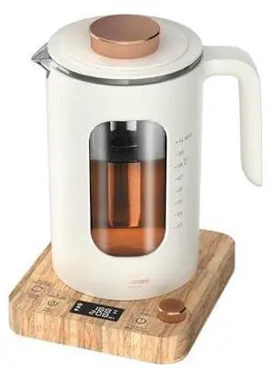INTASTING Electric Tea Kettle, Electric Kettle with Tea Infuser, ±1 Knob Temperature Control, BPA-Free Glass, 1200W Fast Heating, Easy to Clean, 1 Liter (Cream White) INTASTING Electric Tea Kettle, Electric Kettle with Tea Infuser, ±1 Knob Temperature Control, BPA-Free Glass, 1200W Fast Heating, Easy to Clean, 1 Liter (Cream White)