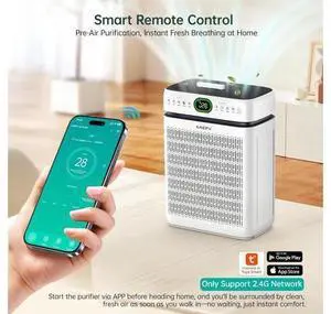 Air Purifiers for Home Large Room Up to 3500 Sq Ft with Washable Filters,Double-Sided HEPA with PM 2.5 Display Air Quality Sensor,Smart WiFi APP,Air Cleaner for Pets,Hair,Dust,Smoke,Dorm room,Office Air Purifiers for Home Large Room Up to 3500 Sq Ft with Washable Filters,Double-Sided HEPA with PM 2.5 Display Air Quality Sensor,Smart WiFi APP,Air Cleaner for Pets,Hair,Dust,Smoke,Dorm room,Office