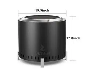 OutVue 19.5 inch Stainless Steel Smokeless Fire Pit, Outdoor Smokeless Firepit with Tote Bag&Fire Poker, Wood Burning Fire Pits for Camping, Bonfire, Low Smoke Firepit for Outside (Vertical Hole) OutVue 19.5 inch Stainless Steel Smokeless Fire Pit, Outdoor Smokeless Firepit with Tote Bag&Fire Poker, Wood Burning Fire Pits for Camping, Bonfire, Low Smoke Firepit for Outside (Vertical Hole)