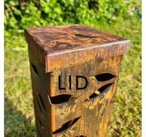 Windy Garden Columns - Modern Garden - Garden Decor - Garden Statue - Well Cover - Landscape Light Cover (24" T x 5.75" W x 5.75" D with LID) Windy Garden Columns - Modern Garden - Garden Decor - Garden Statue - Well Cover - Landscape Light Cover (24" T x 5.75" W x 5.75" D with LID)