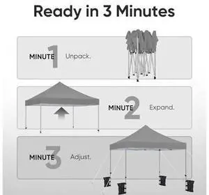 Quictent 10x10 Heavy Duty Pop up Canopy Tent, Easy up Commercial Instant Shelter with Wheeled Bag for Outdoor, Parties, Markets, Camping, 500D Silver Coated UPF 50+ Sun Shield Quictent 10x10 Heavy Duty Pop up Canopy Tent, Easy up Commercial Instant Shelter with Wheeled Bag for Outdoor, Parties, Markets, Camping, 500D Silver Coated UPF 50+ Sun Shield