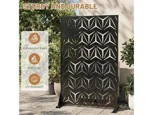 Privacy Fence Panels, 72H x 47W Metal Privacy Screen Freestanding, Decorative Privacy Panels for Patio Garden Pool, Outdoor & Indoor (Y-Shaped) Privacy Fence Panels, 72H x 47W Metal Privacy Screen Freestanding, Decorative Privacy Panels for Patio Garden Pool, Outdoor & Indoor (Y-Shaped)