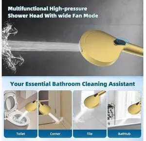 Hibbent All Metal cUPC Certified Shower Head, 10'' High Pressure Rain Shower Head, Handheld Showerhe Hibbent All Metal cUPC Certified Shower Head, 10'' High Pressure Rain Shower Head, Handheld Showerhe