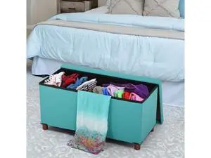 Dorriss Ottoman Storage Bench for Living Room with Tray, Bedroom Foot Stool, Coffee Table Lid, End of Bed Faxu Leather 30" Inch (L-Green) Dorriss Ottoman Storage Bench for Living Room with Tray, Bedroom Foot Stool, Coffee Table Lid, End of Bed Faxu Leather 30" Inch (L-Green)
