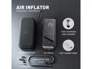 DENVIX Tire Inflator Portable Air Compressor, 2X Faster Inflation Cordless Air Compressor, Electric Air Pump for Car Tires with 15000 mAh Battery Capacity, 45W 3X Faster Charging, Deluxe Package. DENVIX Tire Inflator Portable Air Compressor, 2X Faster Inflation Cordless Air Compressor, Electric Air Pump for Car Tires with 15000 mAh Battery Capacity, 45W 3X Faster Charging, Deluxe Package.