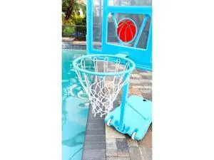 32x23 Pool Basketball Hoop, 3.1FT-4.1FT Height Adjustable Poolside Basketball Hoop,Include Air Pump,Basketball, Made for Teens, Adults, Black 32x23 Pool Basketball Hoop, 3.1FT-4.1FT Height Adjustable Poolside Basketball Hoop,Include Air Pump,Basketball, Made for Teens, Adults, Black