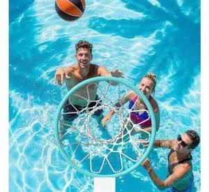 32x23 Pool Basketball Hoop, 3.1FT-4.1FT Height Adjustable Poolside Basketball Hoop,Include Air Pump,Basketball, Made for Teens, Adults, White 32x23 Pool Basketball Hoop, 3.1FT-4.1FT Height Adjustable Poolside Basketball Hoop,Include Air Pump,Basketball, Made for Teens, Adults, White