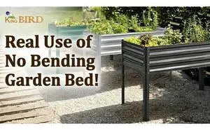 KING BIRD Raised Garden Bed with Legs Galvanized Large Elevated Planter Box for Backyard, Patio, Balcony, 600lb Capacity, Dark Grey 70.9x22.8x31.5 in KING BIRD Raised Garden Bed with Legs Galvanized Large Elevated Planter Box for Backyard, Patio, Balcony, 600lb Capacity, Dark Grey 70.9x22.8x31.5 in