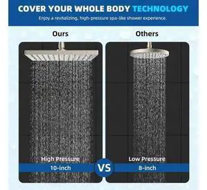 Hibbent Shower Head Extension Arm with Thickness Metal Rain Shower Head Hibbent Shower Head Extension Arm with Thickness Metal Rain Shower Head