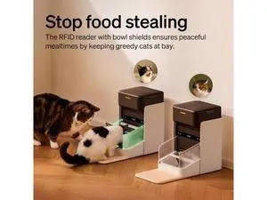 RFID Automatic Cat Feeder, Collar Sensor for Personalized Meals, Cats Recognition, Diet Tracking and Anti-Stealing for Multi-Pets Homes and Different Diets, Wi-Fi Programmable Food Dispenser RFID Automatic Cat Feeder, Collar Sensor for Personalized Meals, Cats Recognition, Diet Tracking and Anti-Stealing for Multi-Pets Homes and Different Diets, Wi-Fi Programmable Food Dispenser