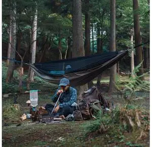 Onewind 12Ft Camping Hammock with Mosquito Net and Structure Ridgeline, Lightweight Portable Double Onewind 12Ft Camping Hammock with Mosquito Net and Structure Ridgeline, Lightweight Portable Double