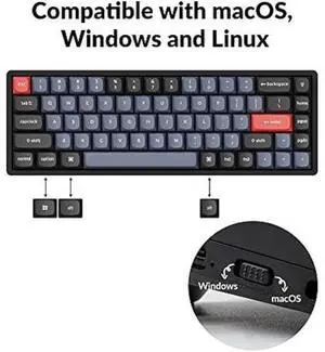 Keychron K6 Pro Wireless Custom Mechanical Keyboard, QMK/VIA Programmable Macro, Hot-Swappable Keychron K Pro Red Switch, 65% Layout Aluminum RGB Backlit Office Gaming Keyboard for Mac Windows Linux Keychron K6 Pro Wireless Custom Mechanical Keyboard, QMK/VIA Programmable Macro, Hot-Swappable Keychron K Pro Red Switch, 65% Layout Aluminum RGB Backlit Office Gaming Keyboard for Mac Windows Linux