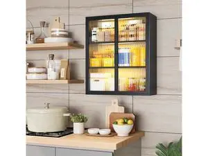 Bathroom Wall Cabinet,Metal Medicine Cabinet with Fluted Glass Doors,Wall Mounted Cabinet Over The T Bathroom Wall Cabinet,Metal Medicine Cabinet with Fluted Glass Doors,Wall Mounted Cabinet Over The T