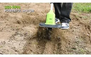 STEELITE 2x20V Battery Powered Tiller, 360 RPM Cordless Tiller, 9-inch Tilling Width and 7-inch Depth Portable Rotary Tiller, 400W Powerful Motor, Total 4.0Ah (2×2Ah) Battery & 1 Charger Included STEELITE 2x20V Battery Powered Tiller, 360 RPM Cordless Tiller, 9-inch Tilling Width and 7-inch Depth Portable Rotary Tiller, 400W Powerful Motor, Total 4.0Ah (2×2Ah) Battery & 1 Charger Included
