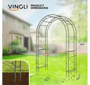 Garden Arbor, Arch for Wedding Ceremony Party, Christmas Garden Decor Steel Garden Trellis for Plant Climbing, Pergola for Garden, Backyard, Lawn (Arch Top, Olive Green) Garden Arbor, Arch for Wedding Ceremony Party, Christmas Garden Decor Steel Garden Trellis for Plant Climbing, Pergola for Garden, Backyard, Lawn (Arch Top, Olive Green)