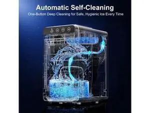 Kismile Ice Maker Countertop, 26Lbs/24H Bullet Portable Ice Maker Machine with 2 Ice Sizes, Interior Light, Self-Cleaning, 8 Cubes in 6 Mins, 0.8L Compact Ice Maker for Home, Kitchen, Stainless Steel Kismile Ice Maker Countertop, 26Lbs/24H Bullet Portable Ice Maker Machine with 2 Ice Sizes, Interior Light, Self-Cleaning, 8 Cubes in 6 Mins, 0.8L Compact Ice Maker for Home, Kitchen, Stainless Steel