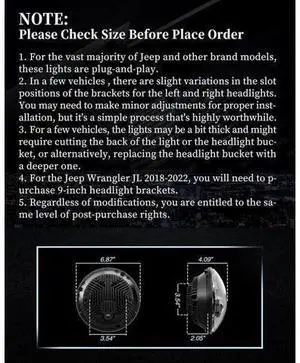 HWSTAR Pair New 1000% Bright Anti-glare 7 Inch Led Headlights Round Compatible with Jeep Wrangler JK JKU TJ LJ Chevy Ford GMC Dodge Mazda Nissan Mack VW etc DOT Approved H6024 Hi/Low Sealed Beam HWSTAR Pair New 1000% Bright Anti-glare 7 Inch Led Headlights Round Compatible with Jeep Wrangler JK JKU TJ LJ Chevy Ford GMC Dodge Mazda Nissan Mack VW etc DOT Approved H6024 Hi/Low Sealed Beam