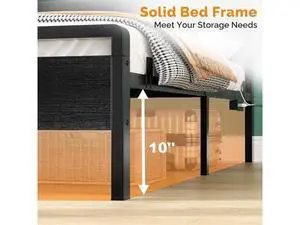 Queen Platform Bed Frame with 12-Inch Under-Bed Storage Space, LED Wood Headboard & Footboard, 2 AC 2 USB 1 Type-C Charging Port, Sturdy Metal Noise-Free Design, Modern Apartment Bedroom,Black Queen Platform Bed Frame with 12-Inch Under-Bed Storage Space, LED Wood Headboard & Footboard, 2 AC 2 USB 1 Type-C Charging Port, Sturdy Metal Noise-Free Design, Modern Apartment Bedroom,Black