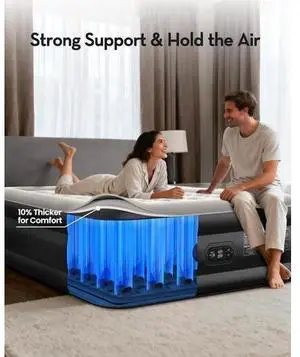 Air Mattress Full with Built in Pump, 20" Raised Inflatable Blow up Mattress, Family Choice Award Winner, Portable Foldable Bed with Upgraded Surface for Home & Camping, 600 lbs Air Mattress Full with Built in Pump, 20" Raised Inflatable Blow up Mattress, Family Choice Award Winner, Portable Foldable Bed with Upgraded Surface for Home & Camping, 600 lbs