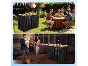 4FT Ice Table, Portasble Cooler Side Table with Removable Skirt, Patio Table, Indoor & Outdoor Bar for Events, Parties and Camping Black 4FT Ice Table, Portasble Cooler Side Table with Removable Skirt, Patio Table, Indoor & Outdoor Bar for Events, Parties and Camping Black