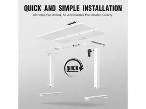 47.2 Inch Large Electric Standing Desk, Heights Adjustable, Sit to Stand Up, Work Home Office Computer Table for Study, Walking Pad, Writing, and Games, Wooden Desktop Desks, White 47.2 Inch Large Electric Standing Desk, Heights Adjustable, Sit to Stand Up, Work Home Office Computer Table for Study, Walking Pad, Writing, and Games, Wooden Desktop Desks, White