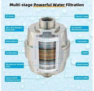 Hibbent Metal 12'' Filtered Rainfall Shower Head with Handheld Combo, High Pressure Shower Wand, 16' Hibbent Metal 12'' Filtered Rainfall Shower Head with Handheld Combo, High Pressure Shower Wand, 16'