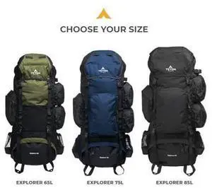 Teton 65L Explorer Internal Frame Backpack for Hiking, Camping, Backpacking, Rain Cover Included, Huckleberry Teton 65L Explorer Internal Frame Backpack for Hiking, Camping, Backpacking, Rain Cover Included, Huckleberry