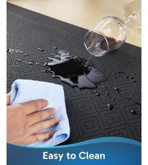 Kitchen Mats for Floor, 3/4 Inch Thick Kitchen Rugs, 24'' x 70'' Anti Fatigue Standing Cushioned Mat, Waterproof,Comfort Ergonomic Mat for Office, Home, Sink, Black Non-Slip Bottom Kitchen Mats for Floor, 3/4 Inch Thick Kitchen Rugs, 24'' x 70'' Anti Fatigue Standing Cushioned Mat, Waterproof,Comfort Ergonomic Mat for Office, Home, Sink, Black Non-Slip Bottom
