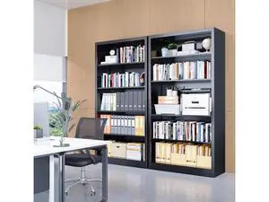 OSEILLC Bookcase,5 Tier Black Bookshelves,55" Tall Free Standing Metal Bookcase with Adjustable Stor OSEILLC Bookcase,5 Tier Black Bookshelves,55" Tall Free Standing Metal Bookcase with Adjustable Stor