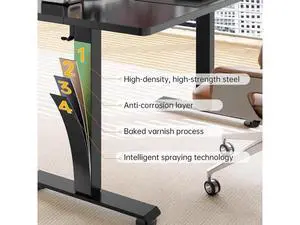 39.4" Small Electric Standing Desk, Adjustable Height Office Desk with Wood Desktop, Computer Table for Home Work, Study and Gaming, Small Spaces, Modern Furniture, Black 39.4" Small Electric Standing Desk, Adjustable Height Office Desk with Wood Desktop, Computer Table for Home Work, Study and Gaming, Small Spaces, Modern Furniture, Black