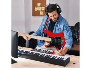 Full Size Electric Guitar for Music Lover Beginner with 20W Amp and Accessories Pack Guitar Bag (RED, Left Handed 39") Full Size Electric Guitar for Music Lover Beginner with 20W Amp and Accessories Pack Guitar Bag (RED, Left Handed 39")
