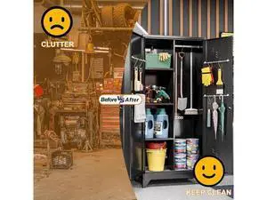 Metal Garage Storage Cabinet, Kitchen Pantry Cabinet, Broom Closet Storage Cabinet with Lock, Modern Metal Garage Storage Cabinet, Kitchen Pantry Cabinet, Broom Closet Storage Cabinet with Lock, Modern