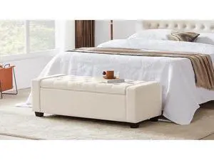 Huatean Home 43" Ottoman with Storage, Storage Ottoman Bench with Safety Hinge, Upholstered Entryway Bench with Seating for Bedroom, Living Room, Holds up to 330 lb(Light Gray) Huatean Home 43" Ottoman with Storage, Storage Ottoman Bench with Safety Hinge, Upholstered Entryway Bench with Seating for Bedroom, Living Room, Holds up to 330 lb(Light Gray)