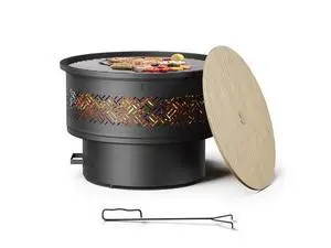26 inch Fire Pit with Grill & Lid, Firepits for Outside Wood Burning Fire Pit Table with Fire Poker, Multifunctional Outdoor Fire pits for BBQ, Table, Bonfire, Camping, Backyard, Patio, Picnic 26 inch Fire Pit with Grill & Lid, Firepits for Outside Wood Burning Fire Pit Table with Fire Poker, Multifunctional Outdoor Fire pits for BBQ, Table, Bonfire, Camping, Backyard, Patio, Picnic