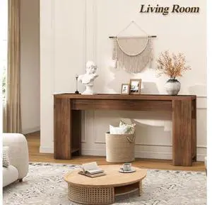 71" Extra Long Console Table, Wood Farmhouse Entryway Table, Plank and Beam Console Tables for Living Room, Entry, Entrance, Behind Couch, Hallway, Foyer, Narrow Sofa Tables for Front Doo 71" Extra Long Console Table, Wood Farmhouse Entryway Table, Plank and Beam Console Tables for Living Room, Entry, Entrance, Behind Couch, Hallway, Foyer, Narrow Sofa Tables for Front Doo