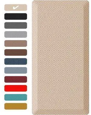 Kitchen Mats for Floor, 3/4 Inch Thick Kitchen Rugs, 24'' x 70'' Anti Fatigue Standing Cushioned Mat, Waterproof,Comfort Ergonomic Mat for Office, Home, Sink, Beige Non-Slip Bottom Kitchen Mats for Floor, 3/4 Inch Thick Kitchen Rugs, 24'' x 70'' Anti Fatigue Standing Cushioned Mat, Waterproof,Comfort Ergonomic Mat for Office, Home, Sink, Beige Non-Slip Bottom