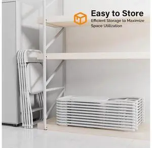 8 Pack White Plastic Folding Chair, Indoor Outdoor Portable Stackable Commercial Seat with Steel Frame 350lb. Capacity for Events Office Wedding Party Picnic Kitchen Dining 8 Pack White Plastic Folding Chair, Indoor Outdoor Portable Stackable Commercial Seat with Steel Frame 350lb. Capacity for Events Office Wedding Party Picnic Kitchen Dining
