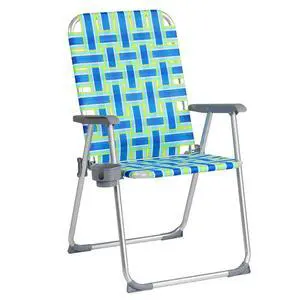 Aluminum Patio Lawn Chairs Folding 1 Pack with Detachable Cup Holder, Webbed Beach Chair Folding Chair Outdoor Portable Camping Chair for Yard, Garden Aluminum Patio Lawn Chairs Folding 1 Pack with Detachable Cup Holder, Webbed Beach Chair Folding Chair Outdoor Portable Camping Chair for Yard, Garden